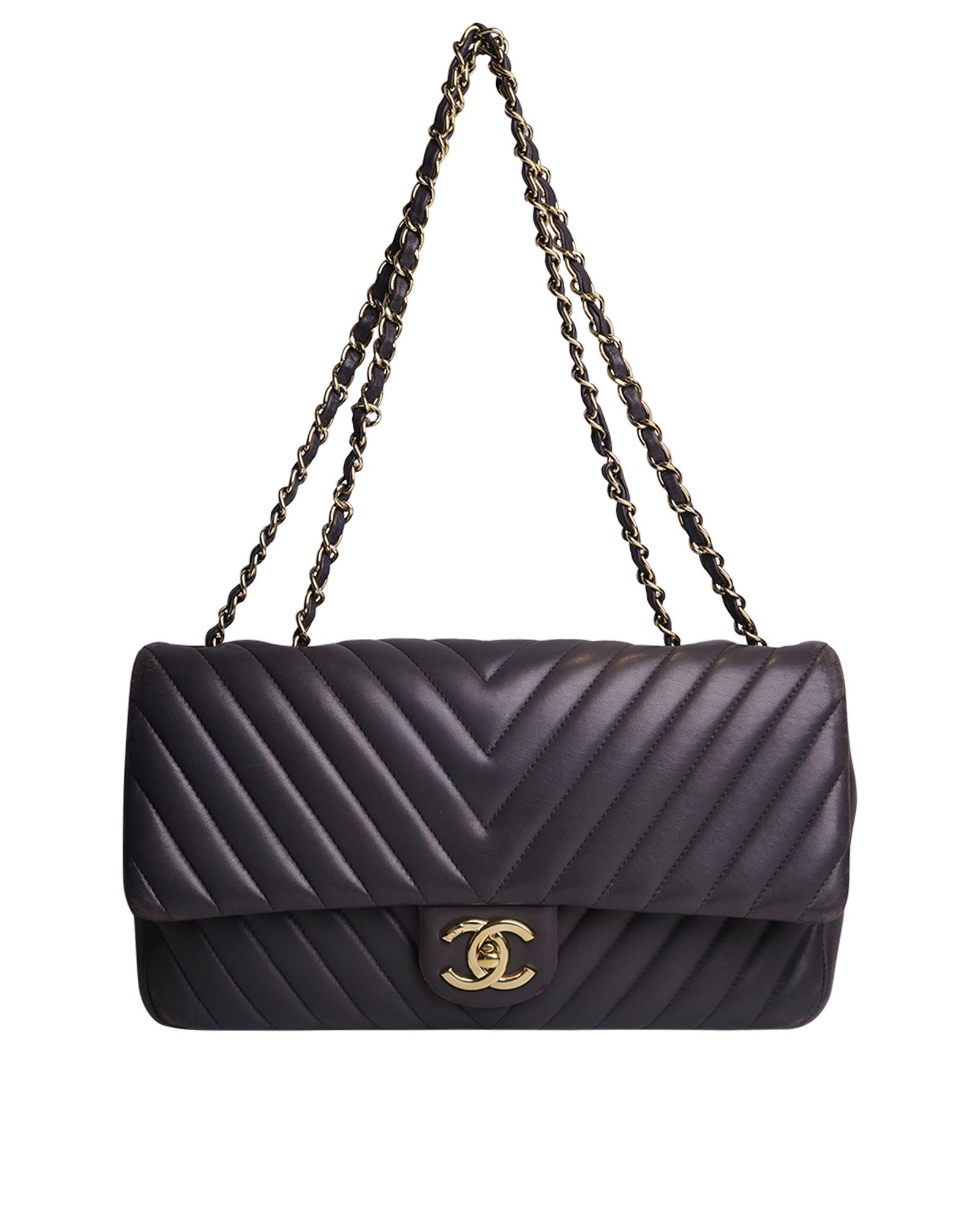 Chanel surpique discount chevron flap bag